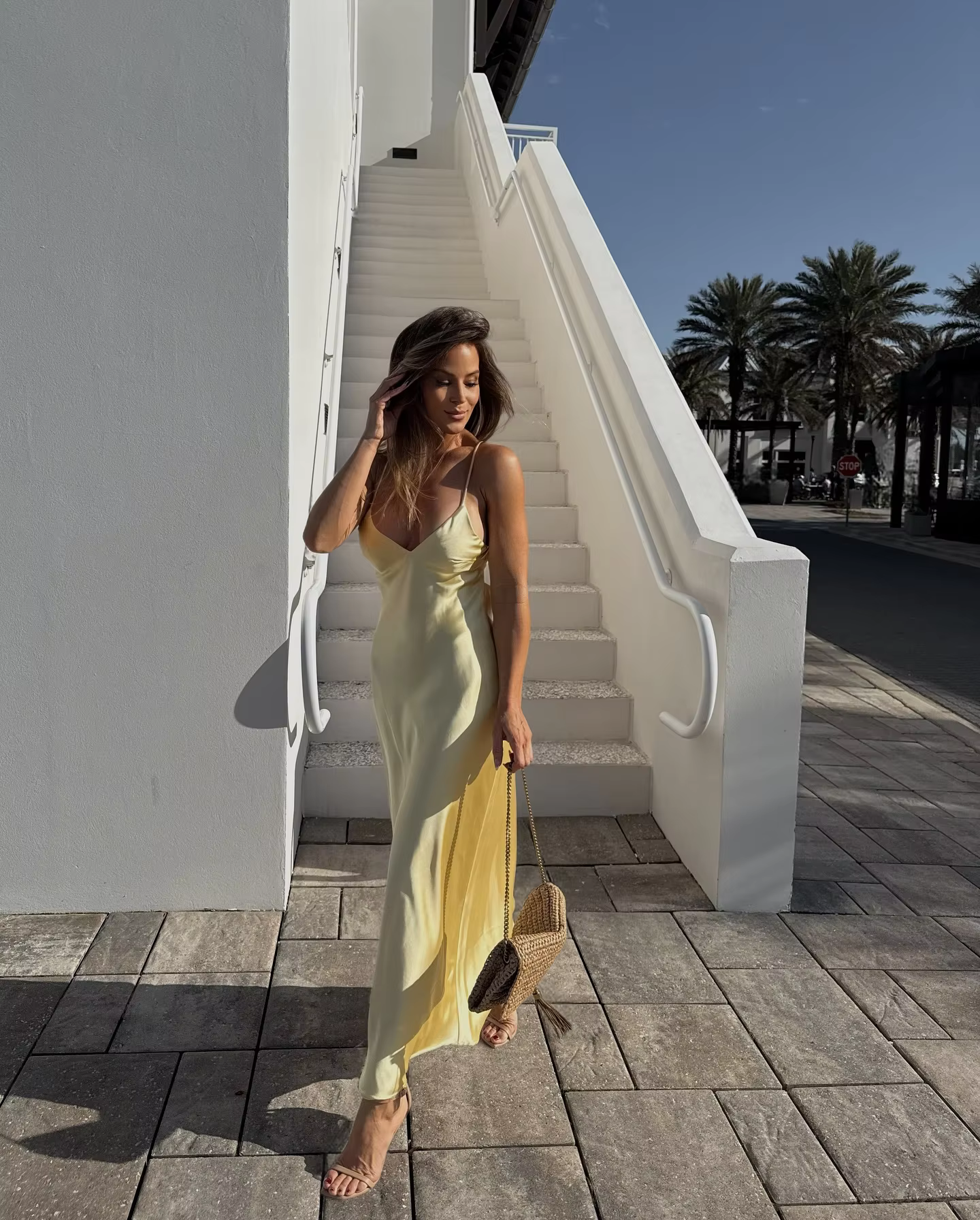 Rosalia - Elegant satin silk strap dress