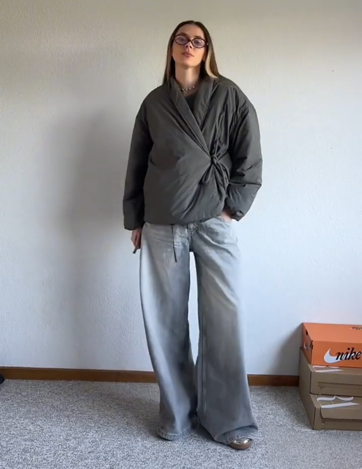 Maya - Lace up fall jacket