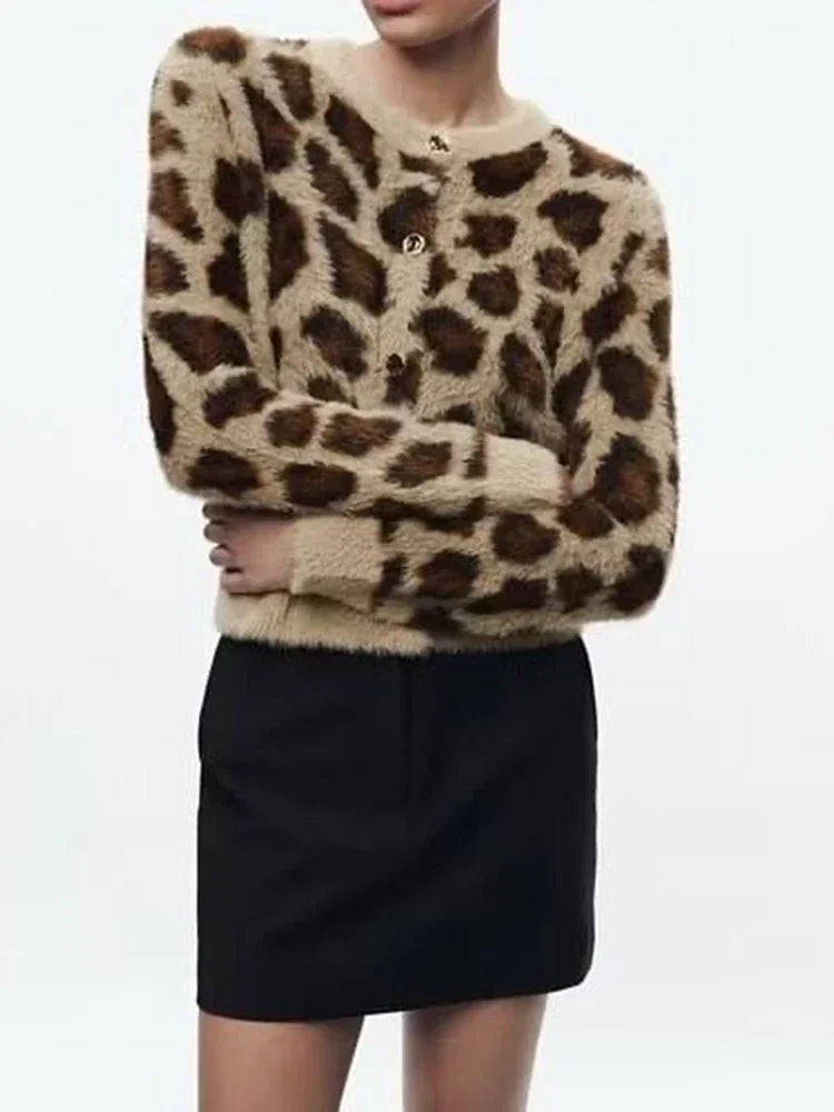 Amelie - Soft leopard cardigan