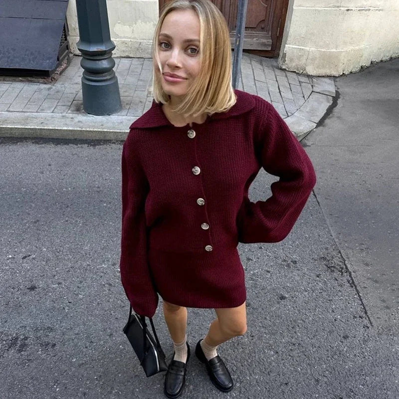 Kelly - Casual knitted two piece set