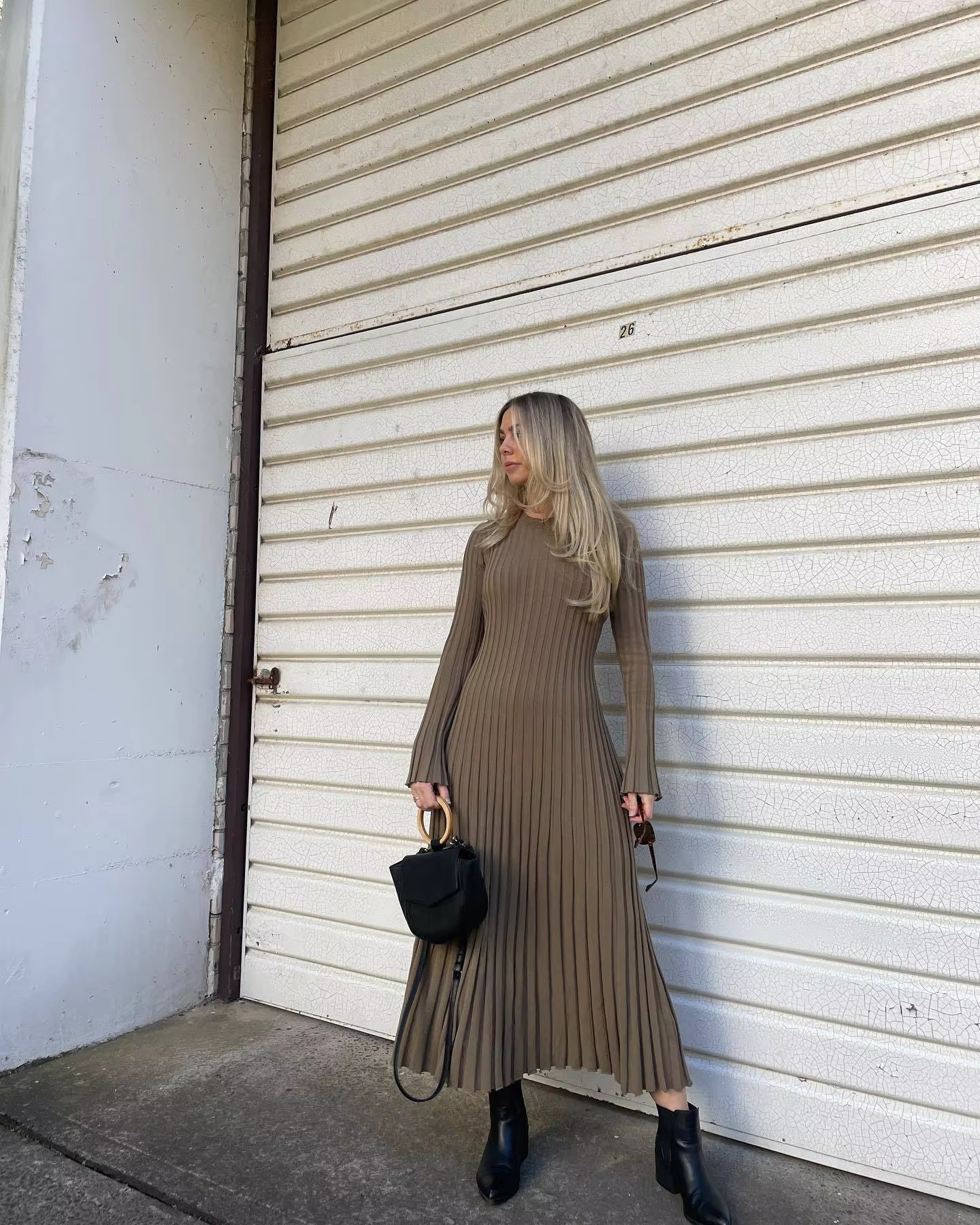 Fawn - Rib knitted maxi dress