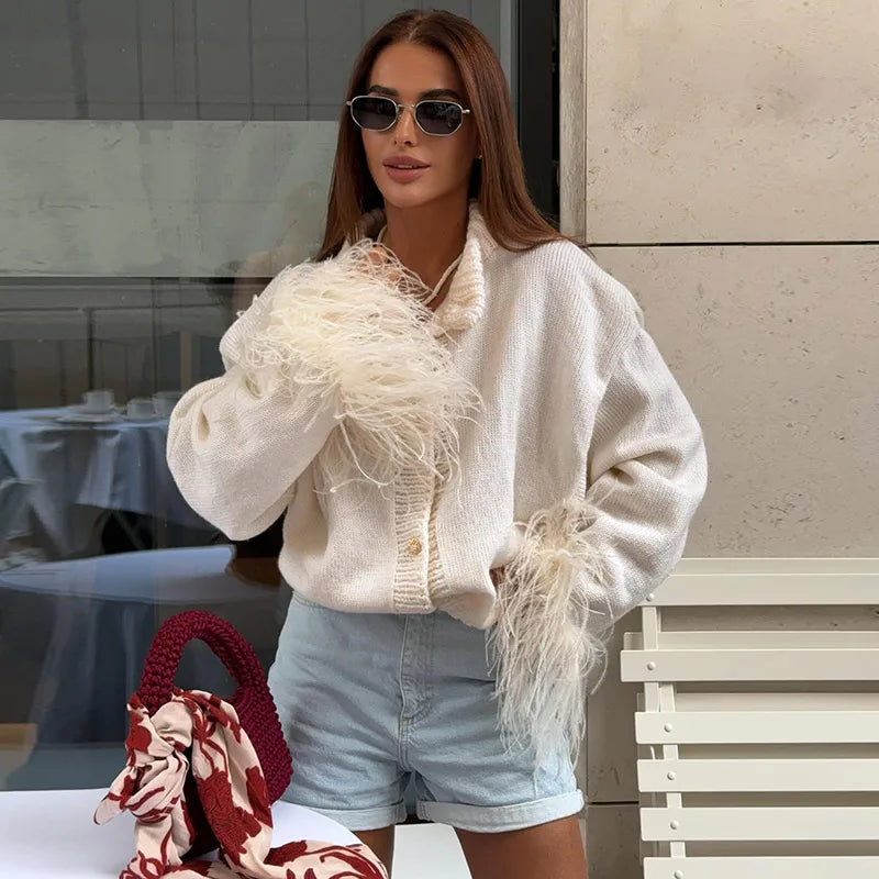 Arnelle - Feather cardigan