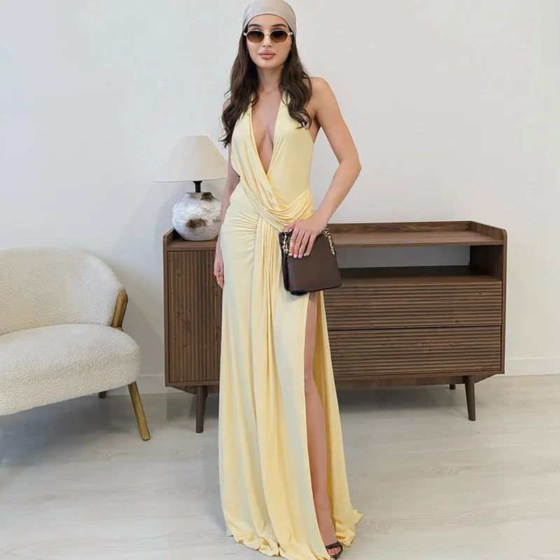 Elsie - Open back sleek dress