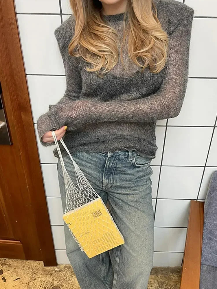 Leena - Fine knitted sheer top