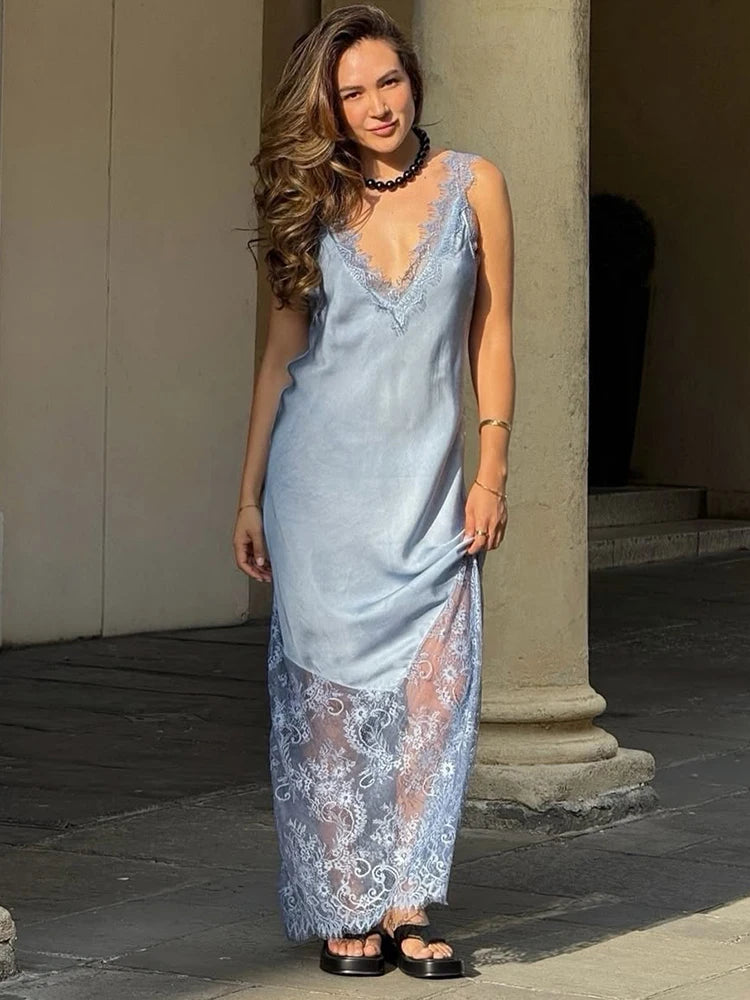 Amalia - Satin silk slip dress