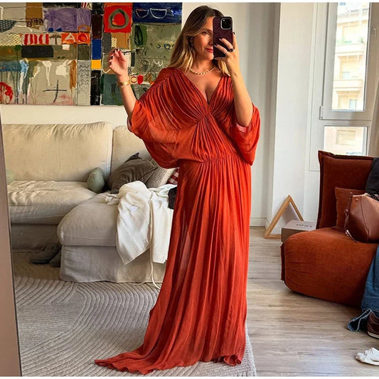 Hazel - Flowing v-neck dress