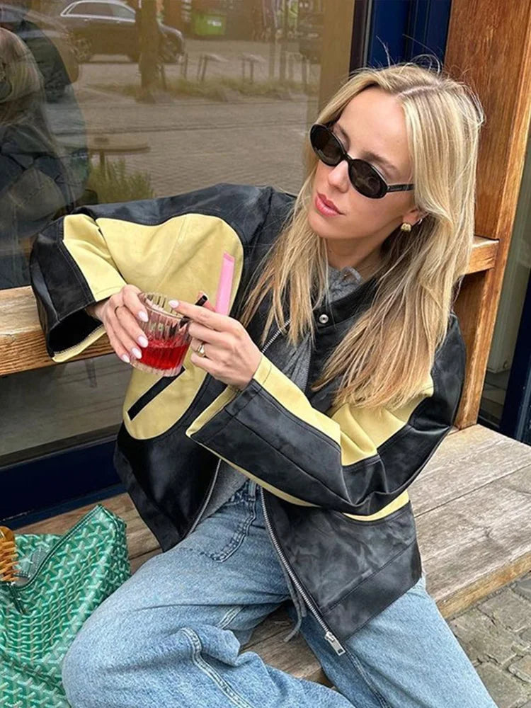 Gabi - Oversized faux leather jacket