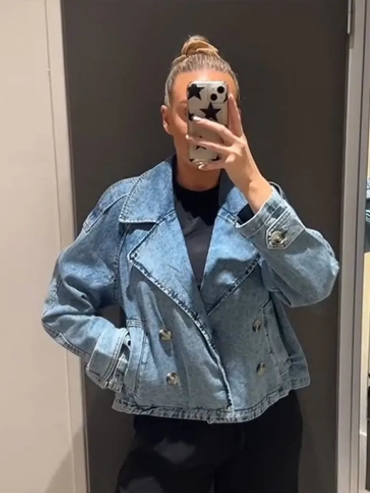 Liza Mae - Cropped trench style coat