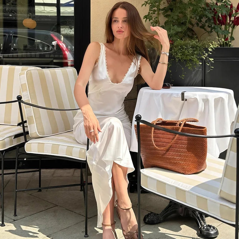 Aurelie - Satin silk slip dress