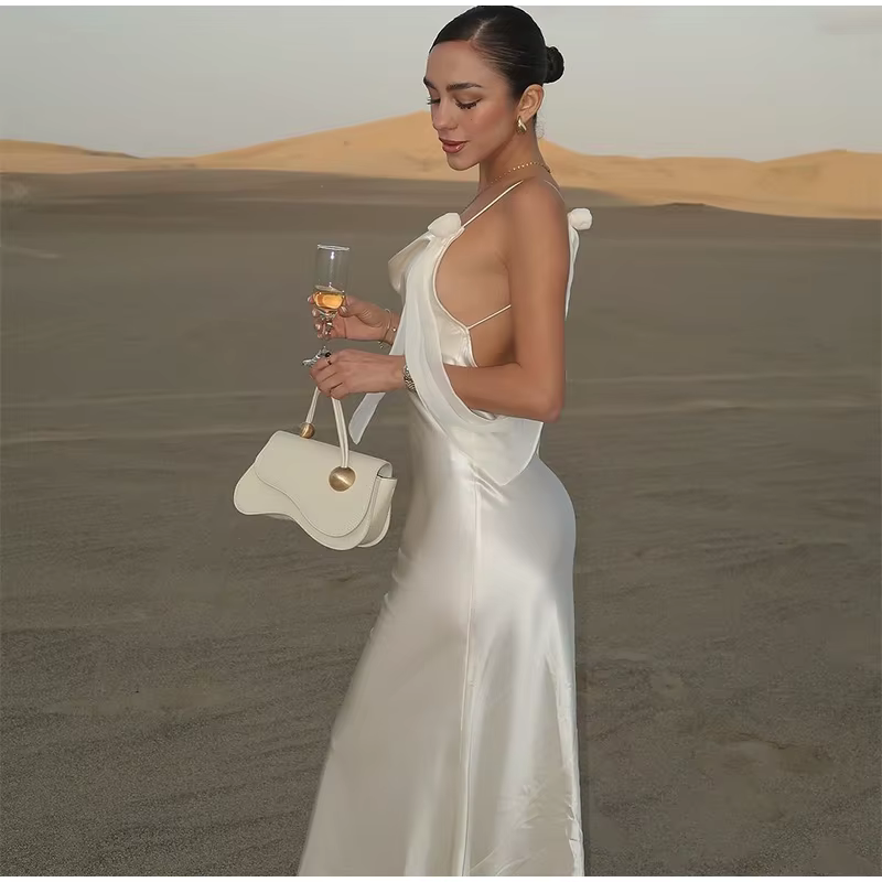 Ellerie - Elegant satin silk dress