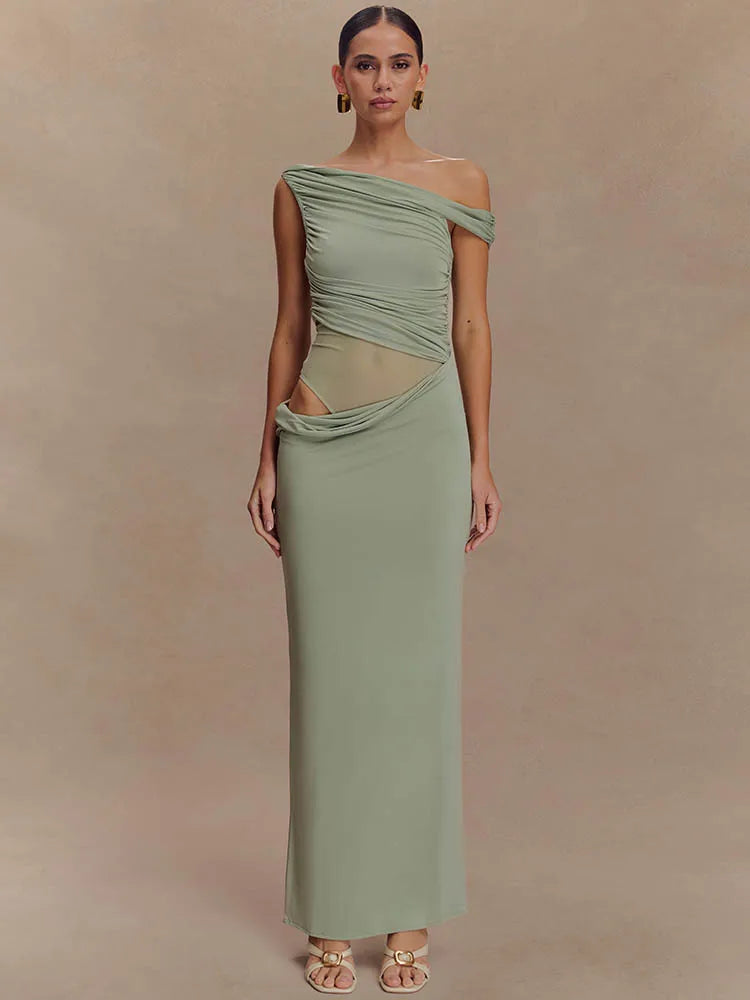 Callen - Figure hugging off shoulder dress