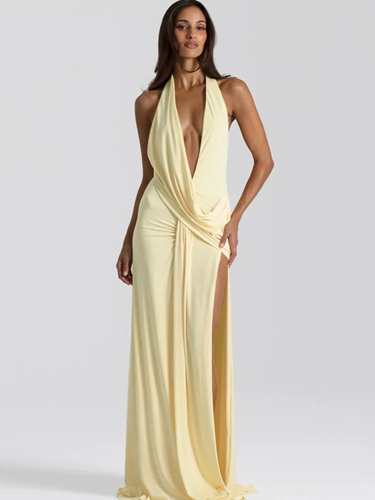 Elsie - Open back sleek dress