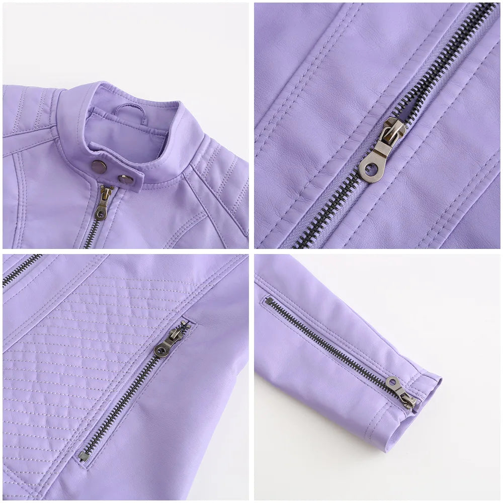 Charlie - Faux leather biker jacket