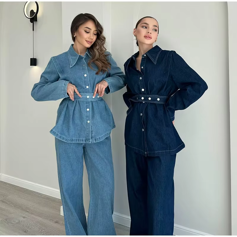 Madelyn - Casual denim two piece set