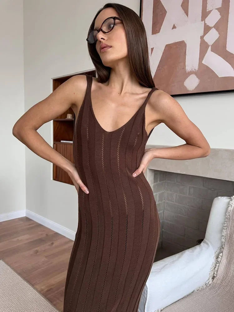 Irene - Fine knit ribbed dress