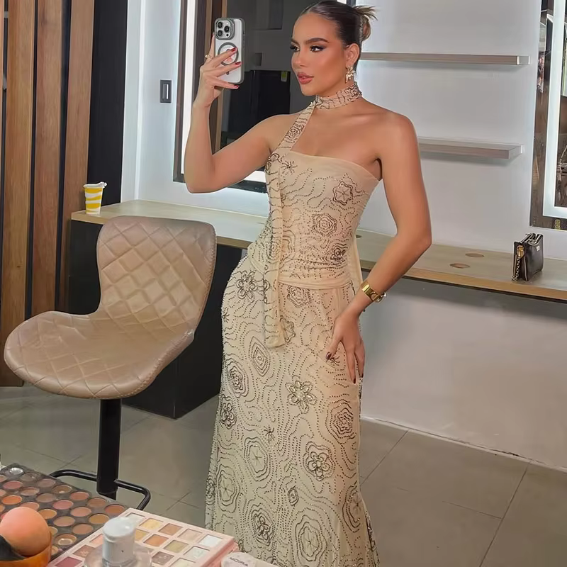 Zarina - Beaded top and skirt set
