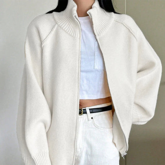 Maelis - Knitted zipper jacket