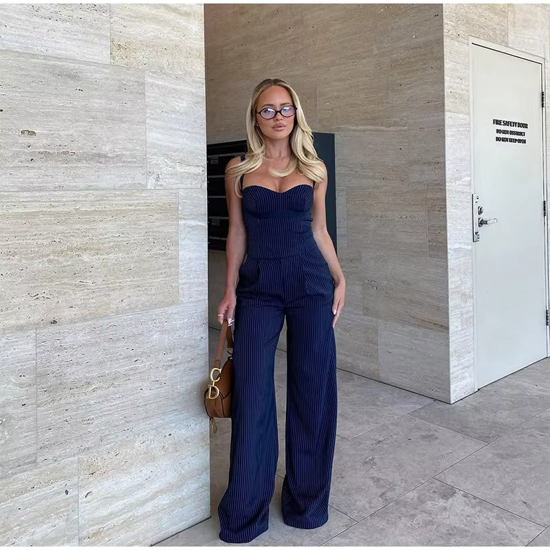 Eliska - Pin striped two piece set