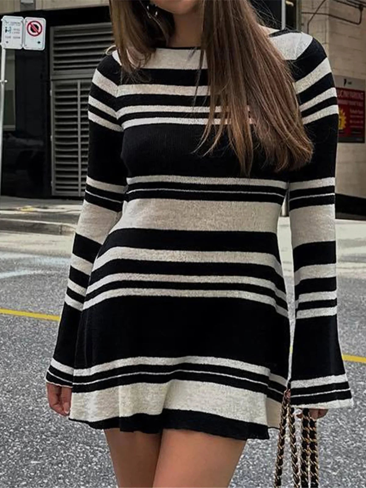 Lyra - Striped mini dress