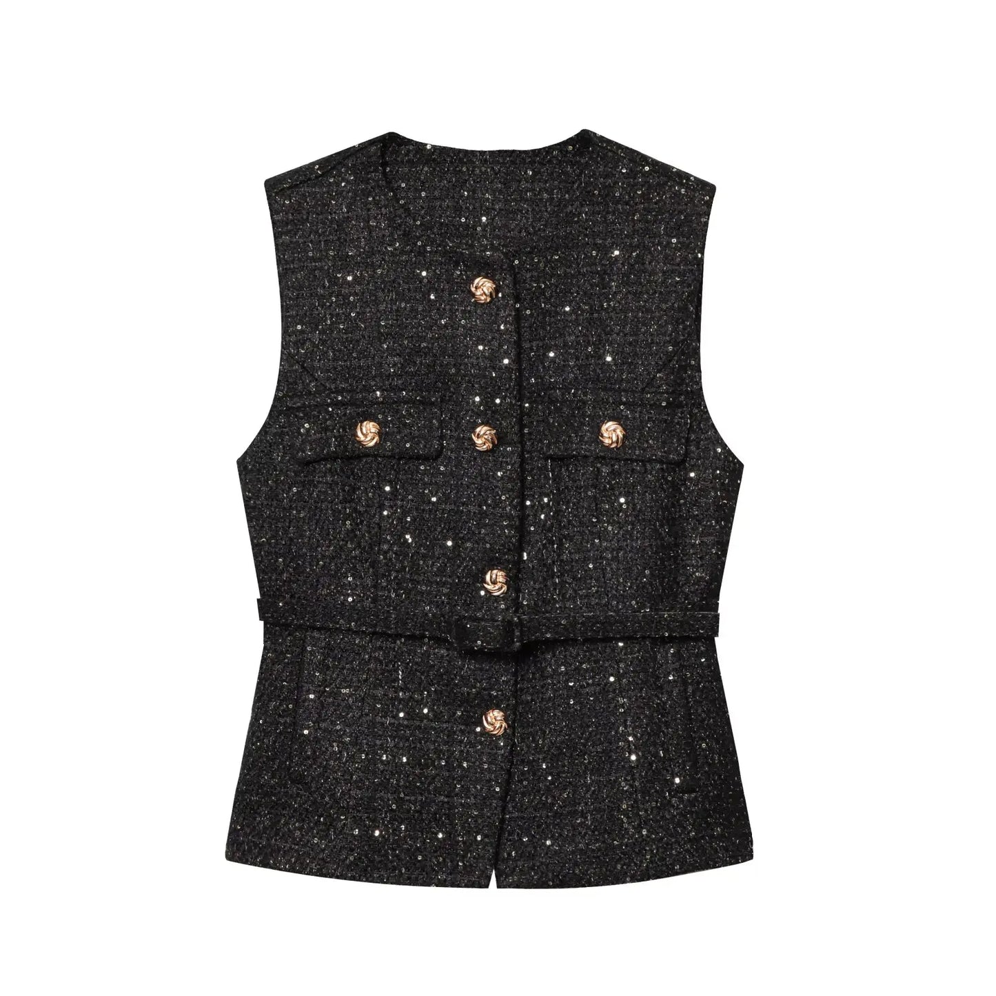 Shannah - Sleeveless tweed vest