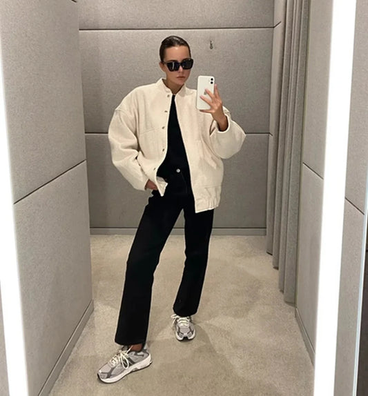 Anouk - Oversized bomber style jacket