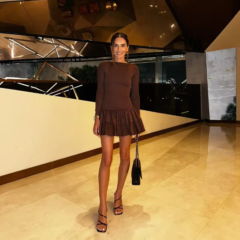 Aubrey - Flattering long sleeved mini dress