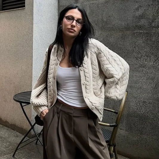 Celeste - Cable-knit cardigan