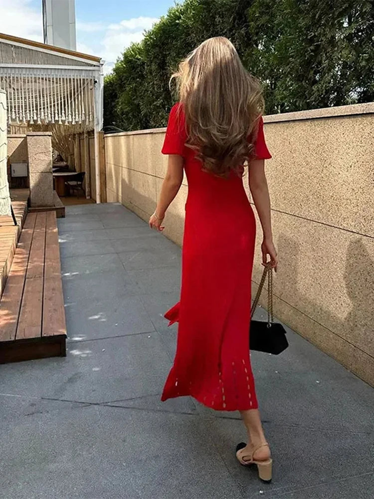 Felicia - Elegant fine knitted dress