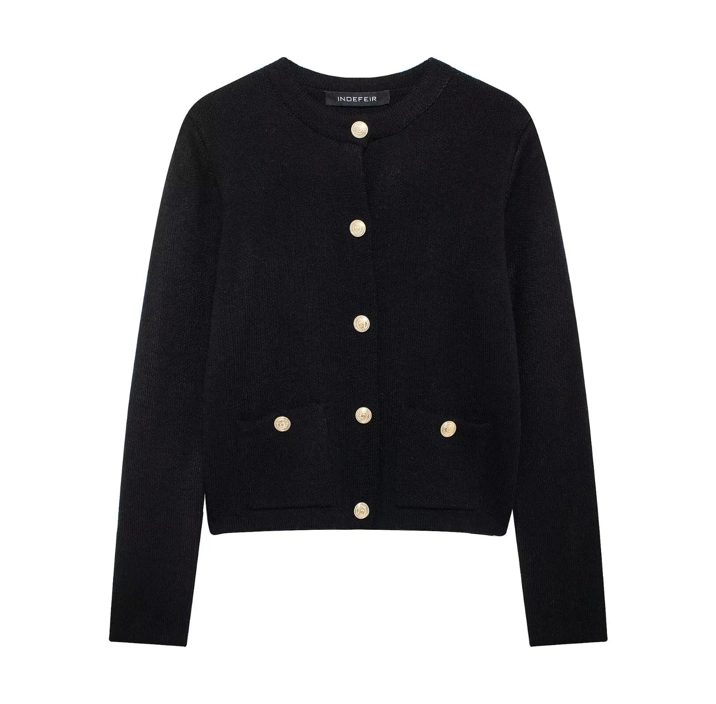 Suzie - Knitted cardigan with gold buttons