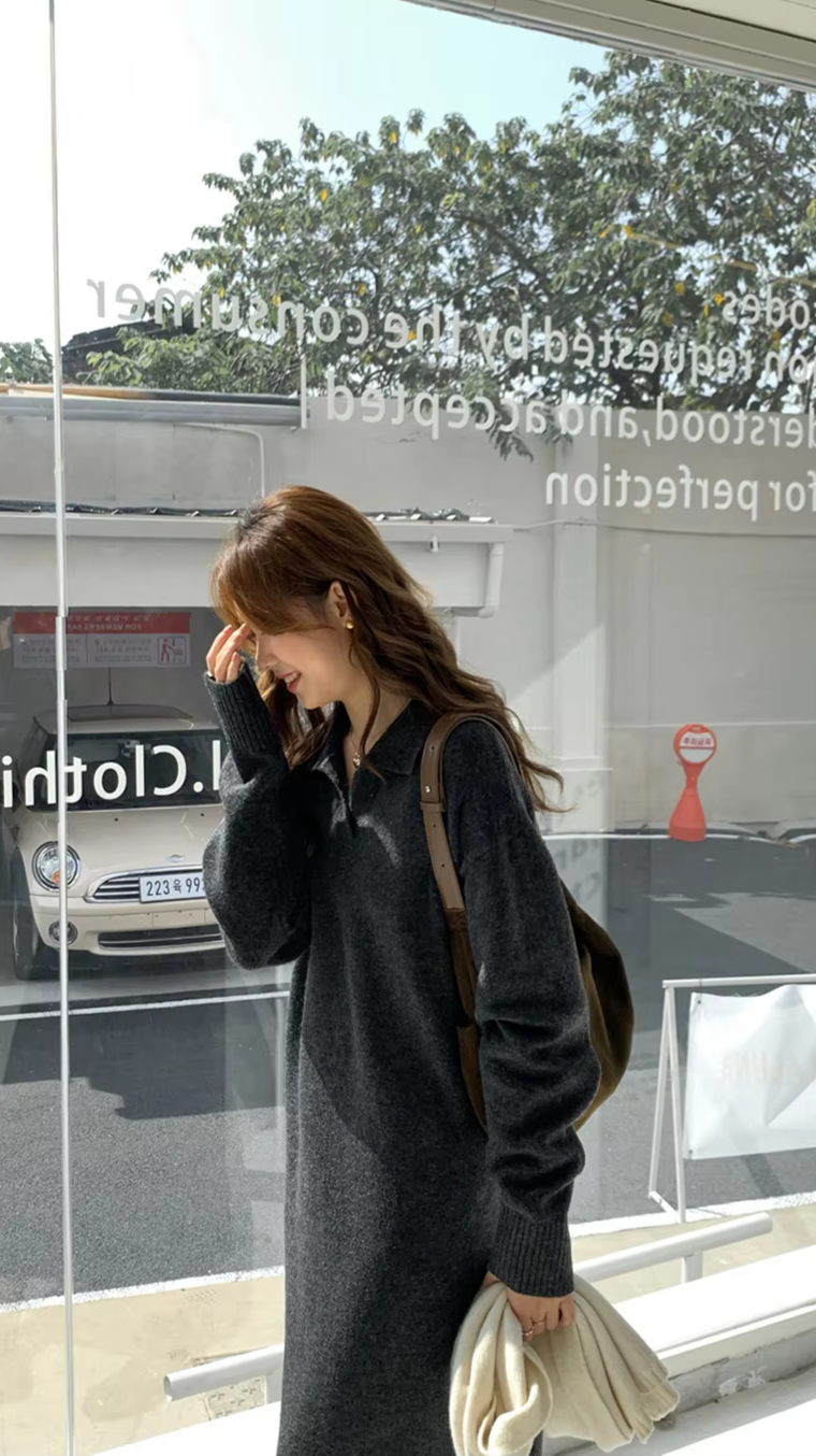 Anastasia - Elegant fine knitted dress