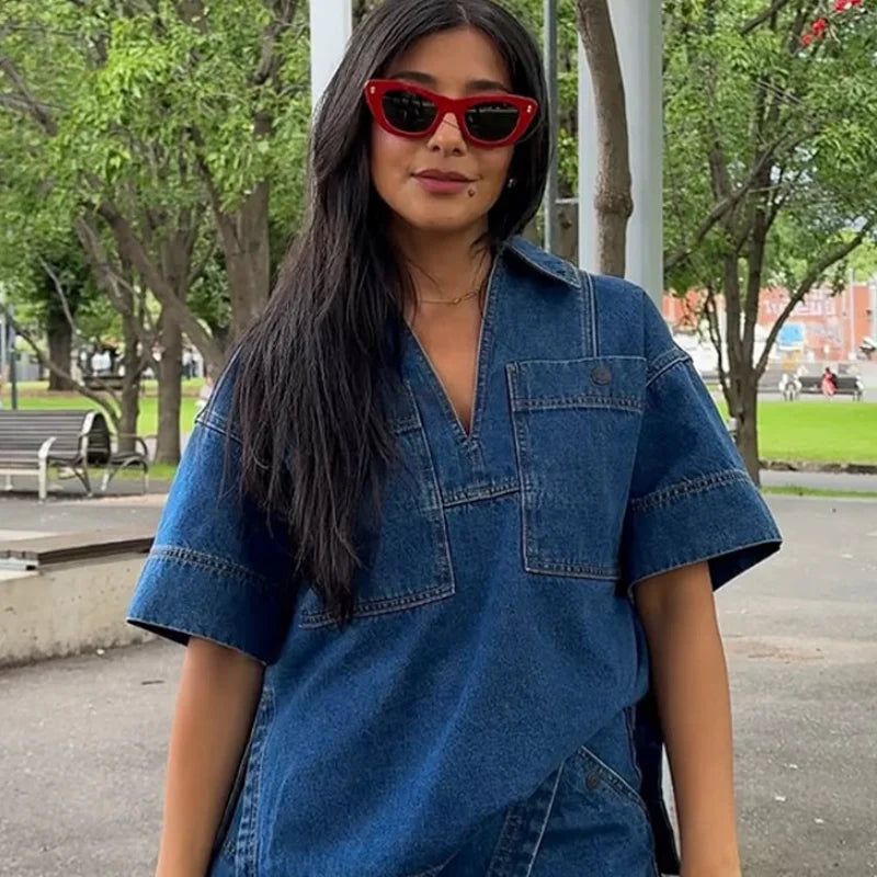 Gerri - Denim two piece set