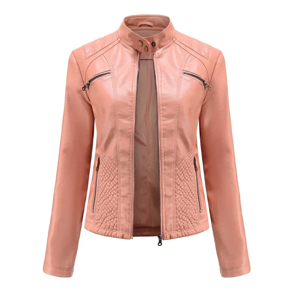 Charlie - Faux leather biker jacket