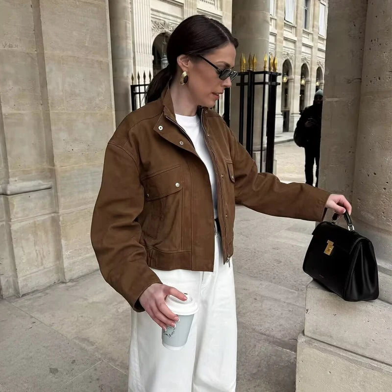 Mirena - Faux suede jacket