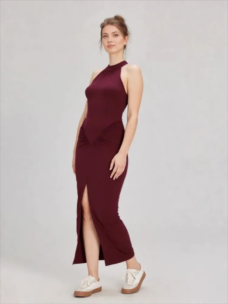 Riley - Figure hugging halterneck dress