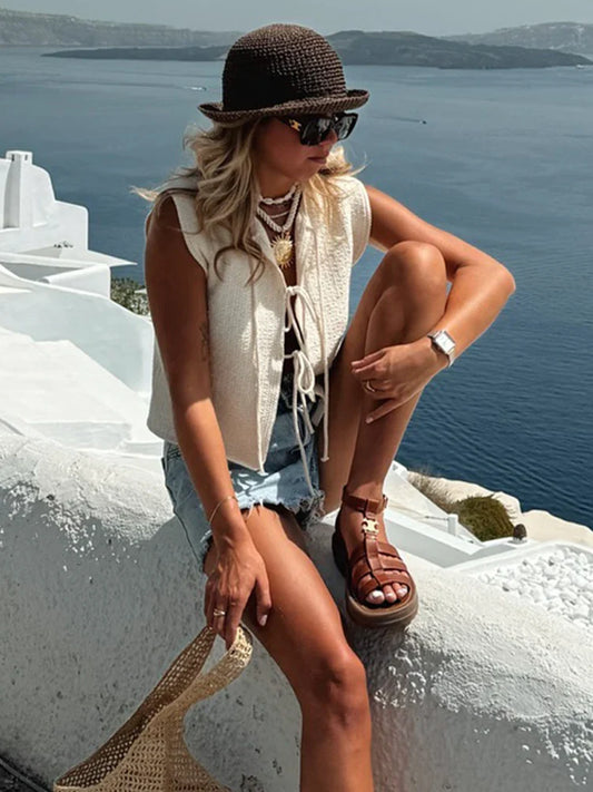 Perrie - Cotton knit vest