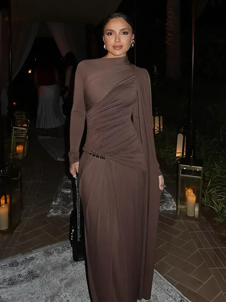 Kaia - Figure hugging dress with draping