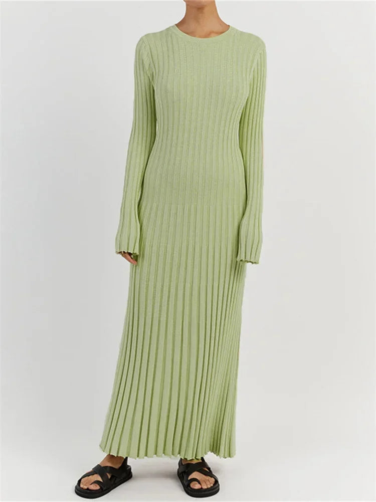 Fawn - Rib knitted maxi dress