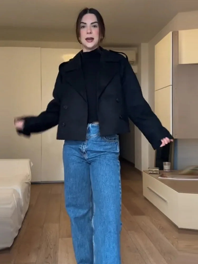 Liza Mae - Cropped trench style coat