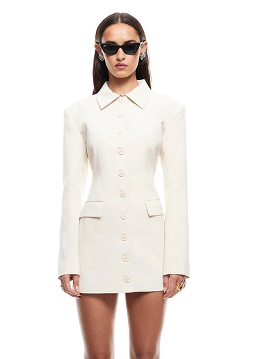 Karli - Buttoned blazer jacket dress
