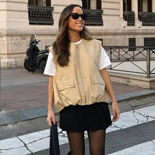 Maya - Casual zipper gilet