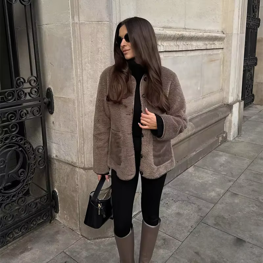 Melody - Elegant wooly fleece jacket