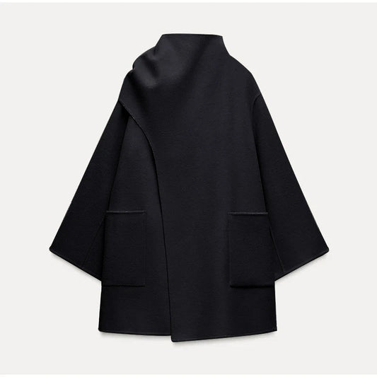 Blair - Wool blend cape style coat