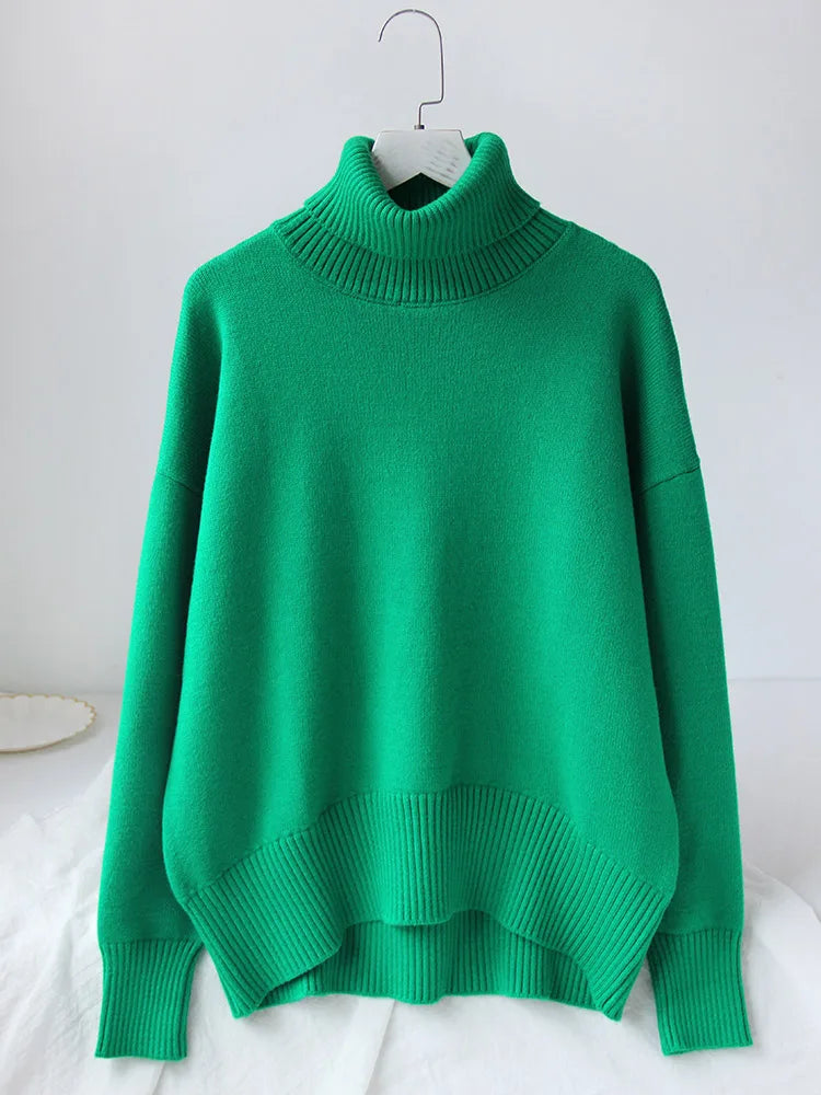 Nora - Knitted high neck sweater