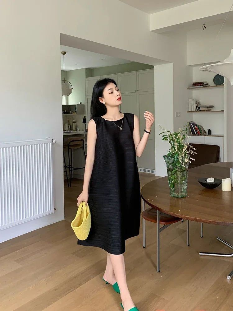 Carmen - Pleated a-line dress