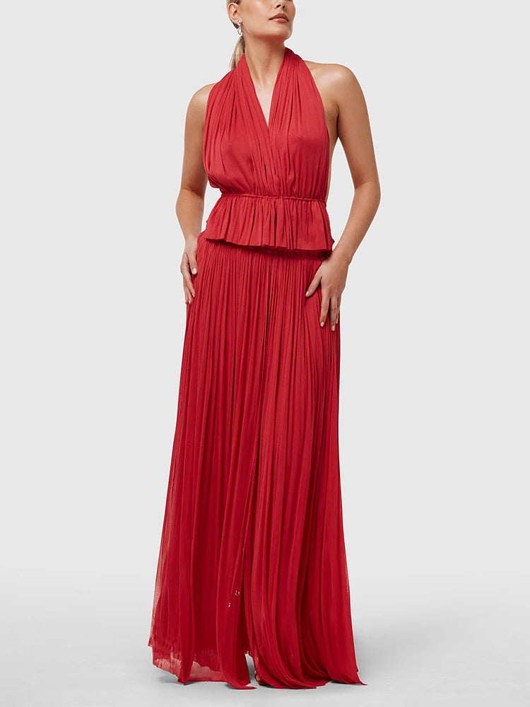 Luciana - Elegant two piece set with open back
