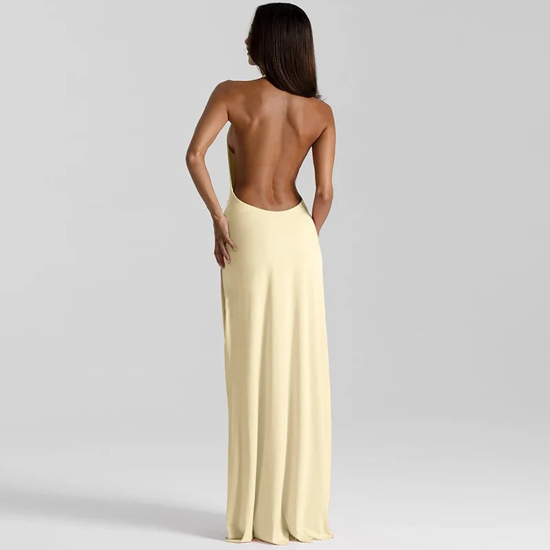 Elsie - Open back sleek dress