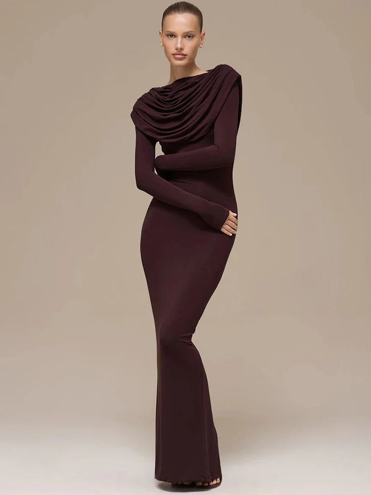 Marlowe - Bodycon dress with draped collar