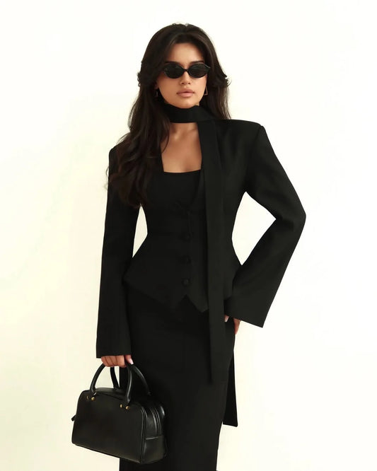 Soraya - Blazer jacket with scarf