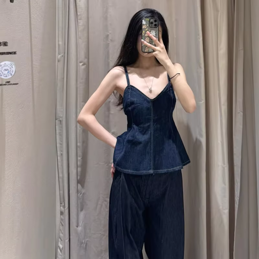 Gianna - Elegant denim top