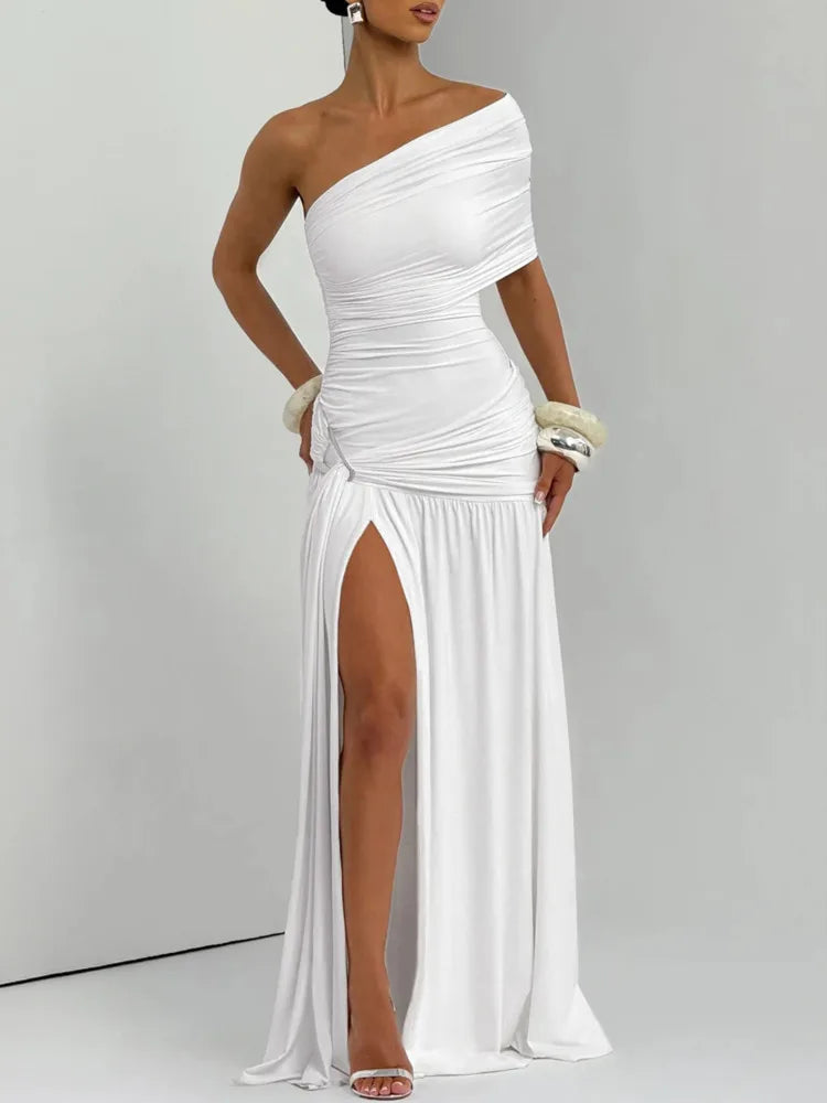Gabi - One shoulder draped dress